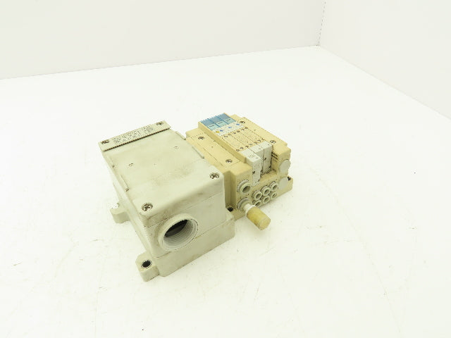 SMC SY3100/SY3300 3-Station Pneumatic Manifold 5/2, 5/3 Solenoid Valves 24VDC
