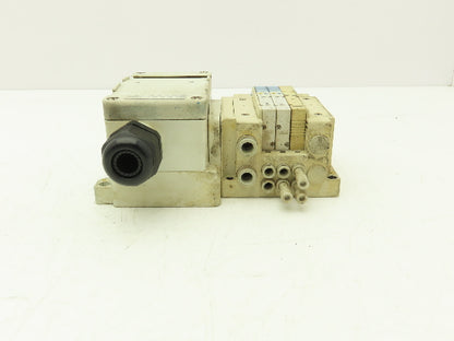 SMC SY3200-5UD1  3-Station Pneumatic Manifold 5/2 Solenoid Valves 24VDC