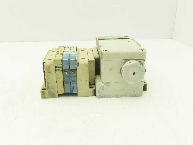 SMC SY3200-5UD1  3-Station Pneumatic Manifold 5/2 Solenoid Valves 24VDC