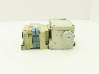 SMC SY3200-5UD1  3-Station Pneumatic Manifold 5/2 Solenoid Valves 24VDC