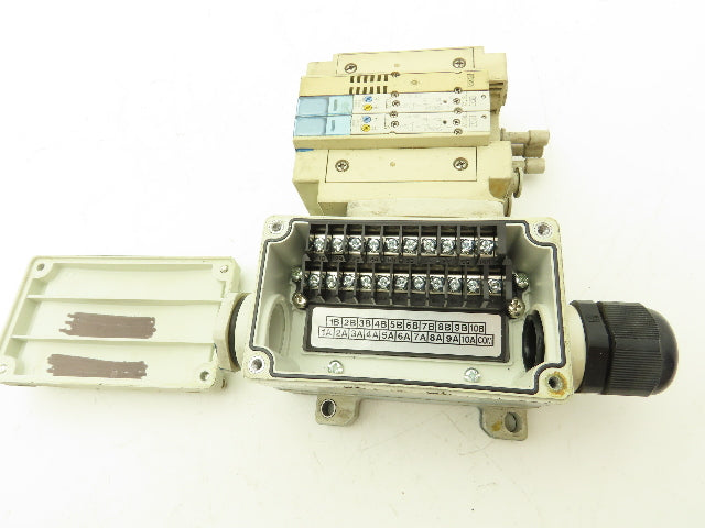 SMC SY3200-5UD1  3-Station Pneumatic Manifold 5/2 Solenoid Valves 24VDC