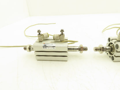 SMC CDQSWB25-30DM-M9BL Pneumatic Air Cylinder Double End 5mm Stroke Lot of 2