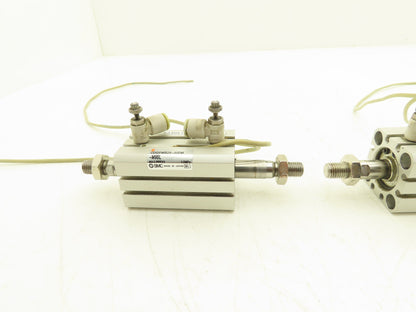 SMC CDQSWB25-30DM-M9BL Pneumatic Air Cylinder Double End 5mm Stroke Lot of 2