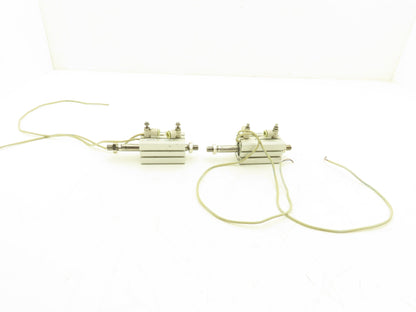 SMC CDQSWB25-30DM-M9BL Pneumatic Air Cylinder Double End 5mm Stroke Lot of 2