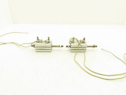 SMC CDQSWB25-30DM-M9BL Pneumatic Air Cylinder Double End 5mm Stroke Lot of 2