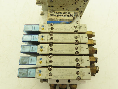 SMC EX260-SDN4 Devicenet Fieldbus 5-Station Solenoid Valve Manifold SY5200-5UD1