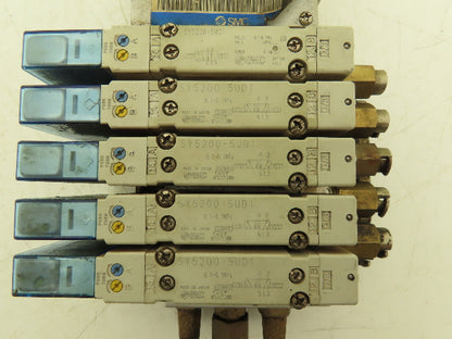 SMC EX260-SDN4 Devicenet Fieldbus 5-Station Solenoid Valve Manifold SY5200-5UD1