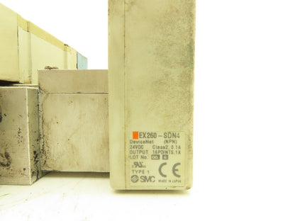 SMC EX260-SDN4 Devicenet Fieldbus 5-Station Solenoid Valve Manifold SY5000