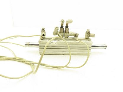 SMC Double End Pneumatic Air Cylinder 32mm Bore 40mm + 50mm Stroke 145 PSI