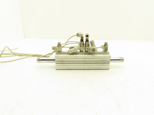 SMC Double End Pneumatic Air Cylinder 32mm Bore 40mm + 50mm Stroke 145 PSI