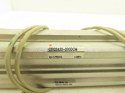 SMC CDQ2A32-200DCM Pneumatic Air Cylinder 32mm Bore 200mm Stroke 145 PSI Lot of2