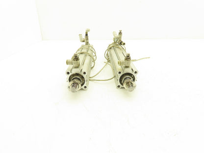 SMC CDQ2A32-200DCM Pneumatic Air Cylinder 32mm Bore 200mm Stroke 145 PSI Lot of2