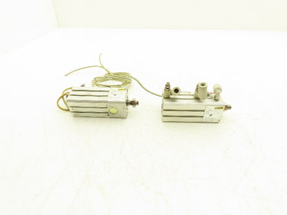 SMC CDLQB20-30DM Pneumatic Air Cylinder 20mm Bore 30mm Stroke 145 PSI Lot of 2