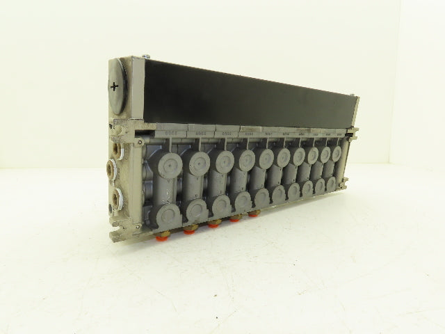 SMC NVV5FS3-01T-101  10-Station Pneumatic Solenoid Valve Manifold NVFS3300-5FZ