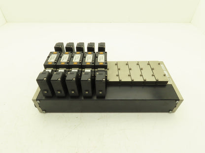 SMC NVV5FS3-01T-101  10-Station Pneumatic Solenoid Valve Manifold NVFS3300-5FZ