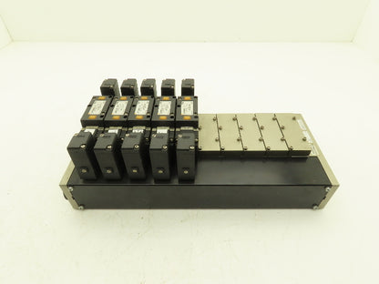SMC NVV5FS3-01T-101  10-Station Pneumatic Solenoid Valve Manifold NVFS3300-5FZ