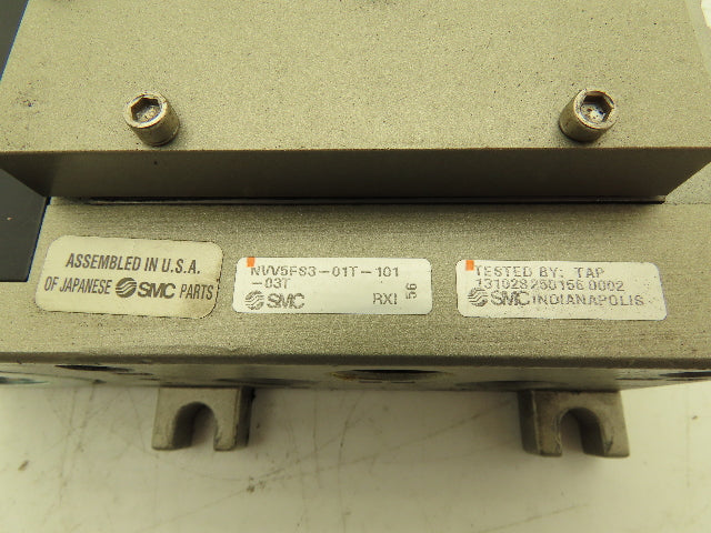 SMC NVV5FS3-01T-101  10-Station Pneumatic Solenoid Valve Manifold NVFS3300-5FZ