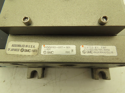 SMC NVV5FS3-01T-101  10-Station Pneumatic Solenoid Valve Manifold NVFS3300-5FZ