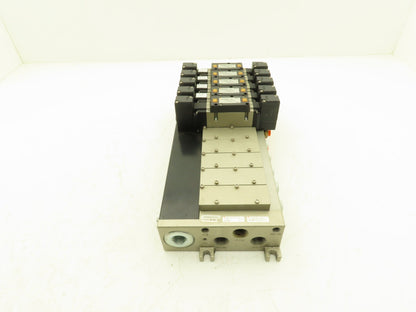 SMC NVV5FS3-01T-101  10-Station Pneumatic Solenoid Valve Manifold NVFS3300-5FZ