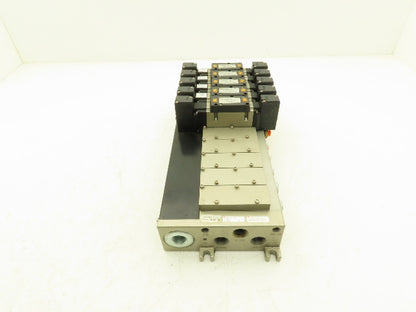 SMC NVV5FS3-01T-101  10-Station Pneumatic Solenoid Valve Manifold NVFS3300-5FZ