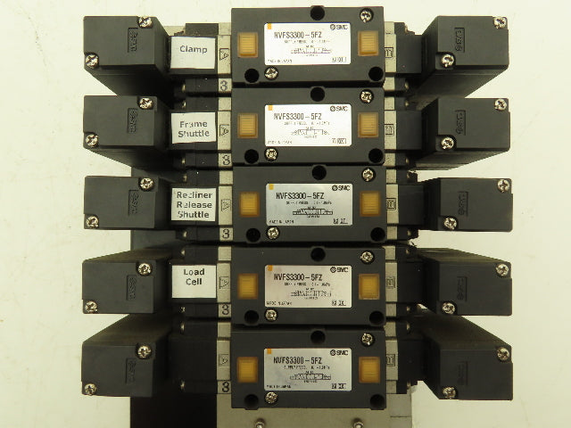 SMC NVV5FS3-01T-101  10-Station Pneumatic Solenoid Valve Manifold NVFS3300-5FZ