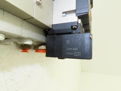 SMC NVV5FS3-01T-101  10-Station Pneumatic Solenoid Valve Manifold NVFS3300-5FZ