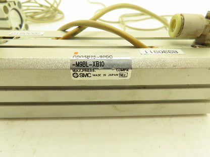 SMC CDQSB25-90DC-M9BL-XB10 Pneumatic Air Cylinder 25mm Bore 90mm Stroke Lot of 2