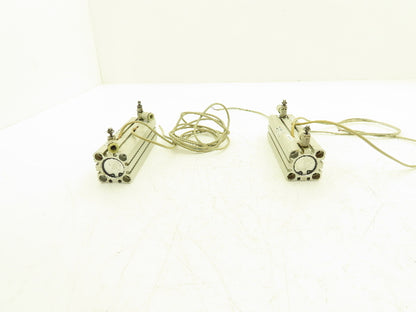 SMC CDQSB25-90DC-M9BL-XB10 Pneumatic Air Cylinder 25mm Bore 90mm Stroke Lot of 2