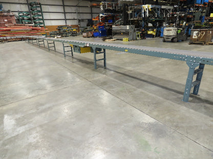 Hytrol 18"x 91' Slider Bed Conveyor 16" Belt 2Hp 230/460V Center Drive 52 FPM