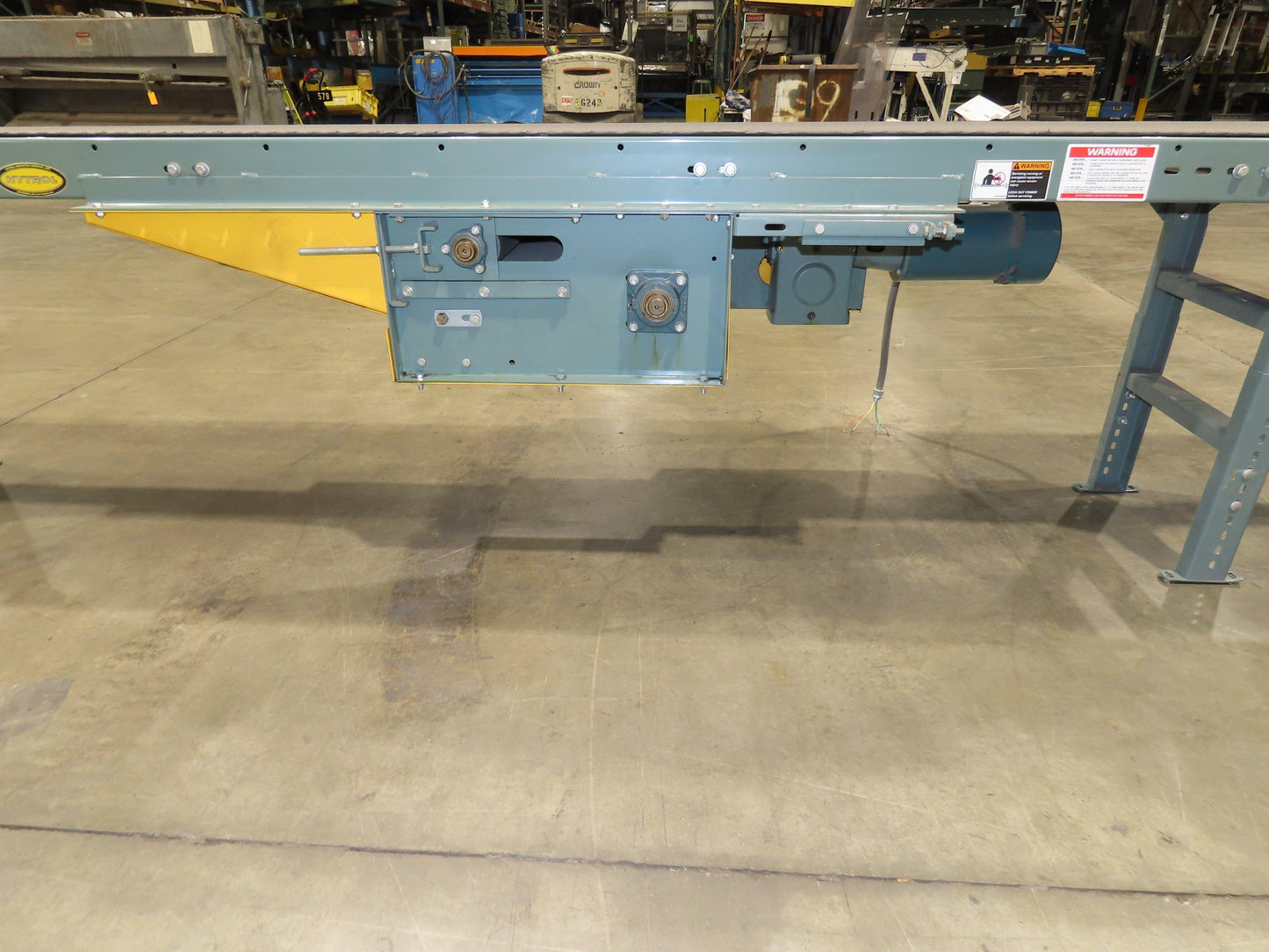 Hytrol 18"x 91' Slider Bed Conveyor 16" Belt 2Hp 230/460V Center Drive 52 FPM