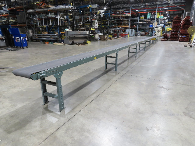 Hytrol 18"x 91' Slider Bed Conveyor 16" Belt 2Hp 230/460V Center Drive 52 FPM