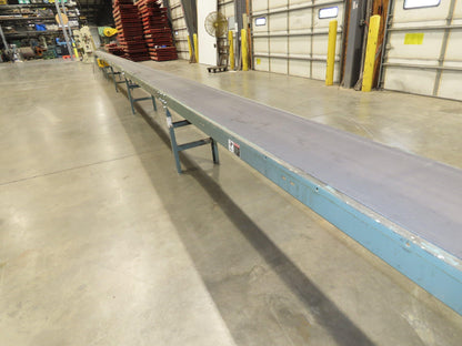 Hytrol 18"x 91' Slider Bed Conveyor 16" Belt 2Hp 230/460V Center Drive 52 FPM