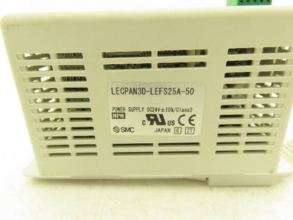 SMC LECPAN3D-LEFS25A-50 LE Pulse Step Motor Driver Controller 24VDC