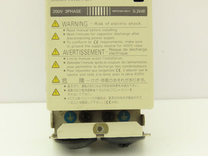 Omron 3G3MV-C2002 Sysdrive Variable Speed Inverter Drive VFD 1/4Hp 230V 3PH