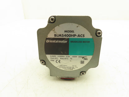 Oriental Motor BLM5400HP-ACS Brushless Stepper Motor 0-240VAC 0-333Hz 3000 RPM