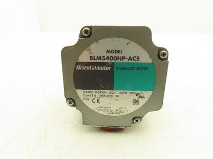 Oriental Motor BLM5400HP-ACS Brushless Stepper Motor 0-240VAC 0-333Hz 3000 RPM