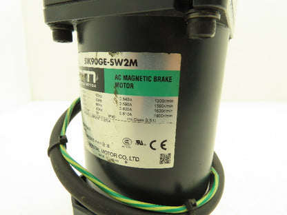 Oriental Motor 5IK90GE-SW2M Brake Gearmotor 6:1 Gearhead 5GE6RA 266 RPM 230V 3PH