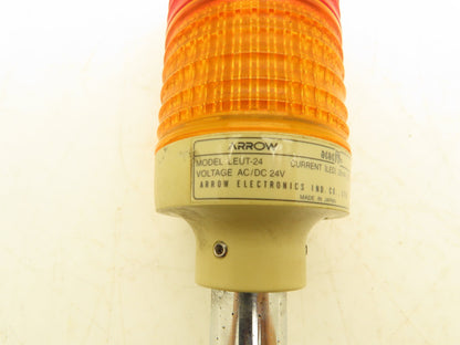 Arrow LEUT-24 Stack Light Red Amber LED 24VAC/DC 300mm Stem