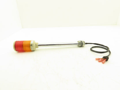 Arrow LEUT-24 Stack Light Red Amber LED 24VAC/DC 300mm Stem