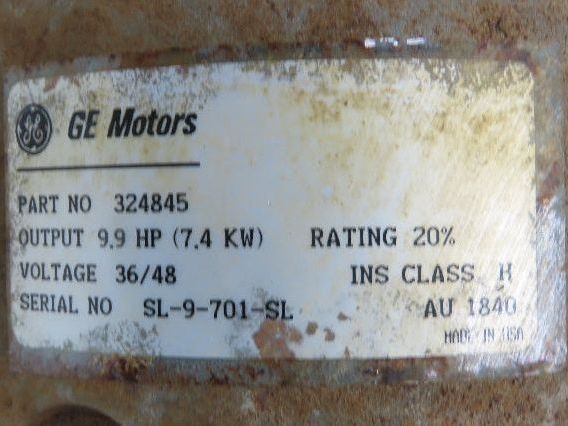 General Electric Hyster E60XM-33 Electric Forklift Hydraulic Pump Motor 324845