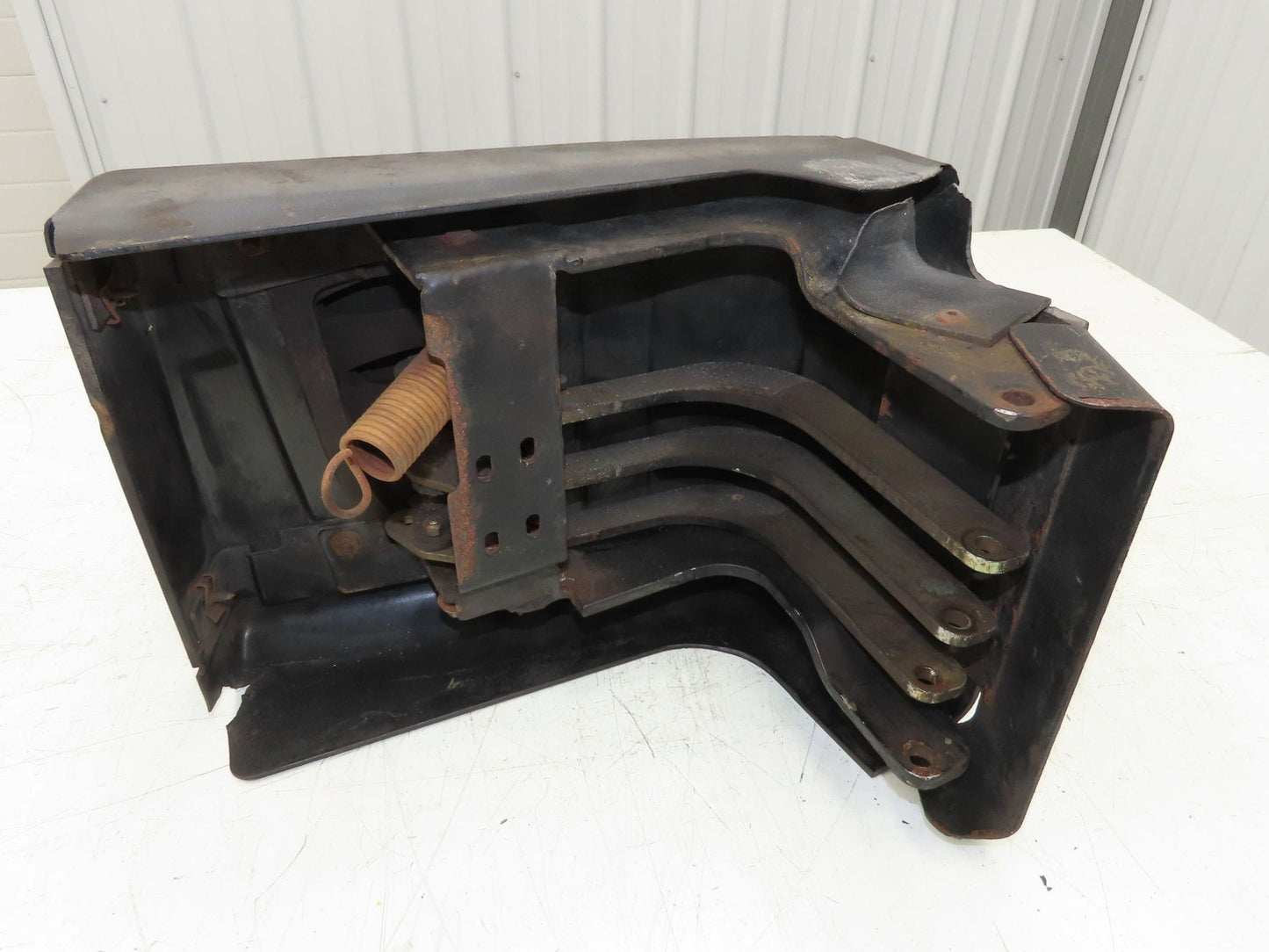 Hyster E60XM-33 Forklift Sideshift 3 Lever Controls And Model Label