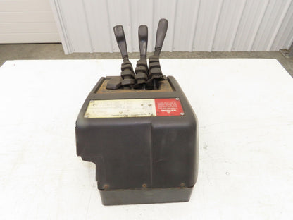 Hyster E60XM-33 Forklift Sideshift 3 Lever Controls And Model Label