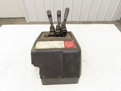 Hyster E60XM-33 Forklift Sideshift 3 Lever Controls And Model Label