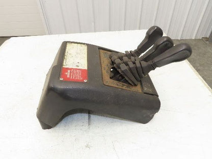 Hyster E60XM-33 Forklift Sideshift 3 Lever Controls And Model Label