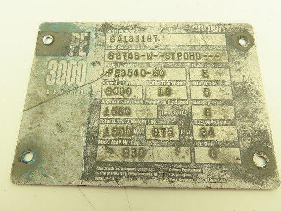 Crown PE 3000 Series PE3540-60 Pallet Jack Hydraulic Cylinder 6"Stroke 2.5"Bore