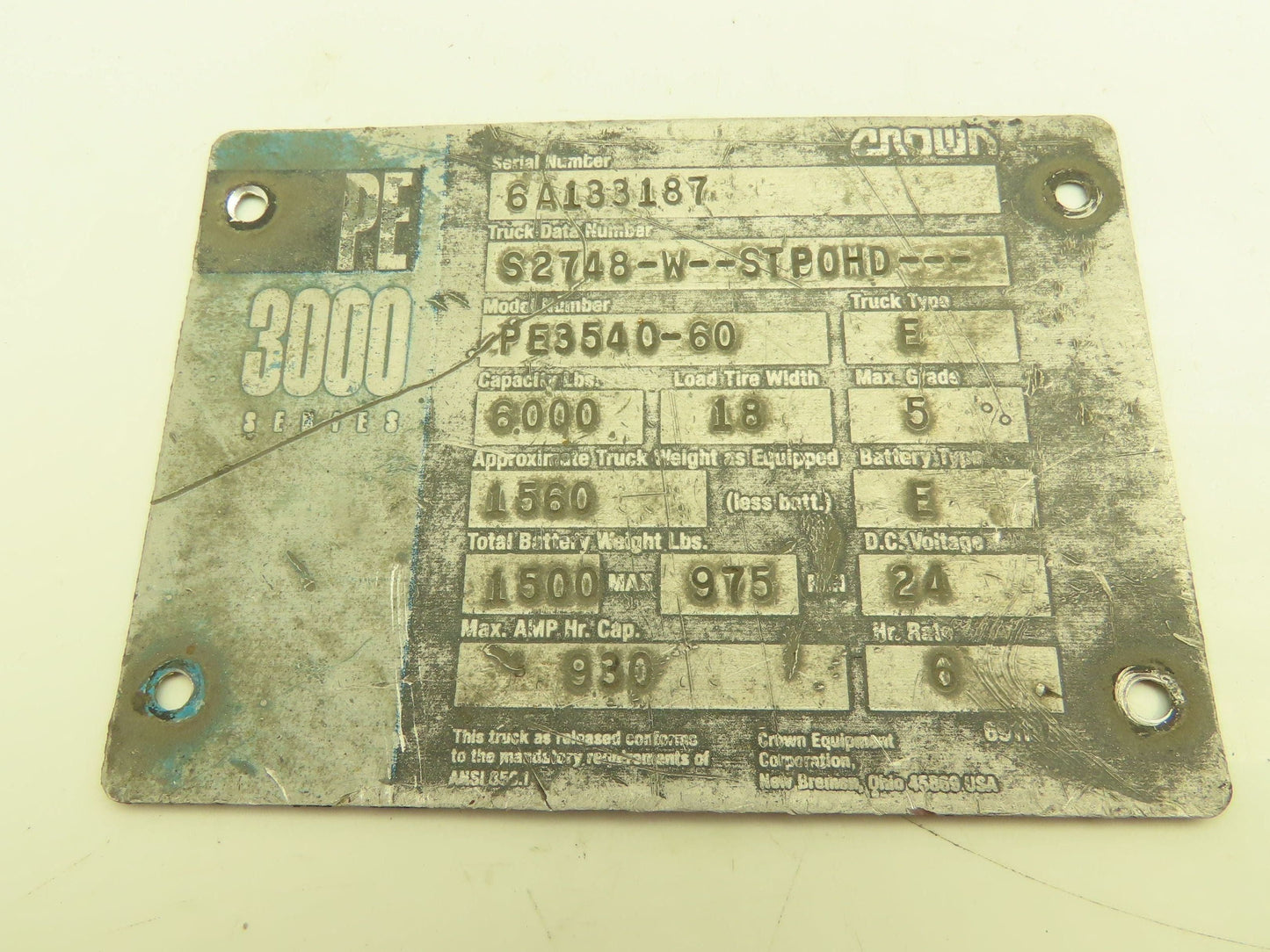 Crown PE 3000 Series PE3540-60 Pallet Jack Electronics Motor Drive Brain Box