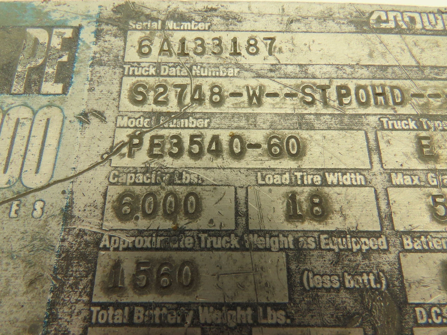 Crown PE 3000 Series PE3540-60 Pallet Jack Brake Housing