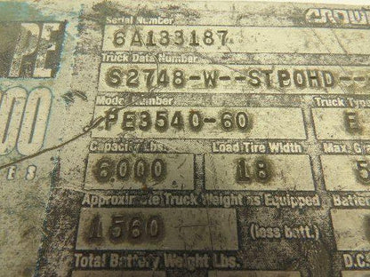 Crown PE 3000 Series PE3540-60 Pallet Jack Brake Housing