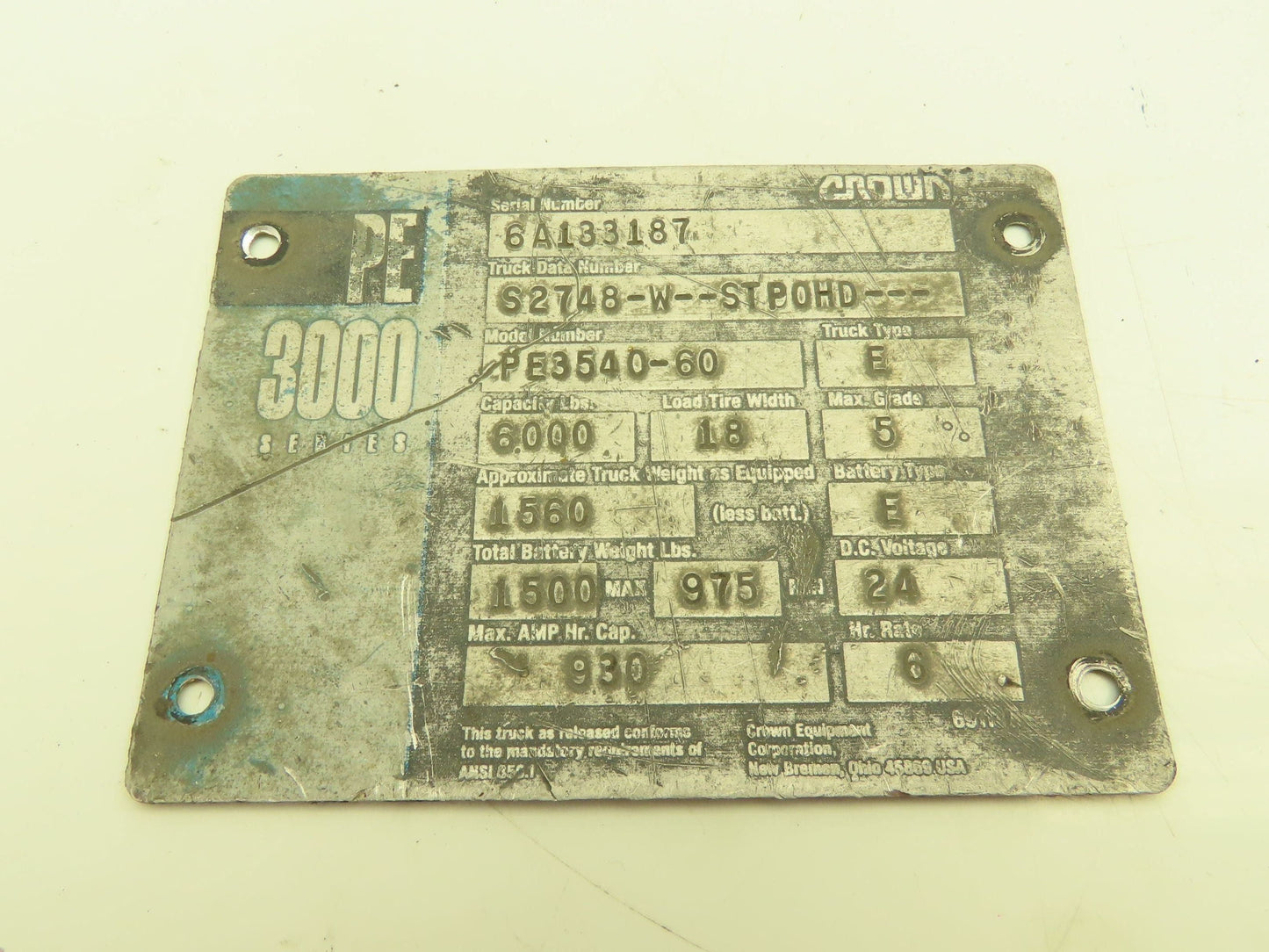 Crown PE 3000 Series PE3540-60 Pallet Jack Brake Housing