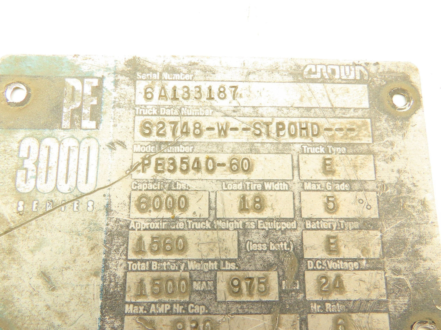 Crown PE 3000 Series PE3540-60 Pallet Jack Rear Drive Assembly Wheel Motor